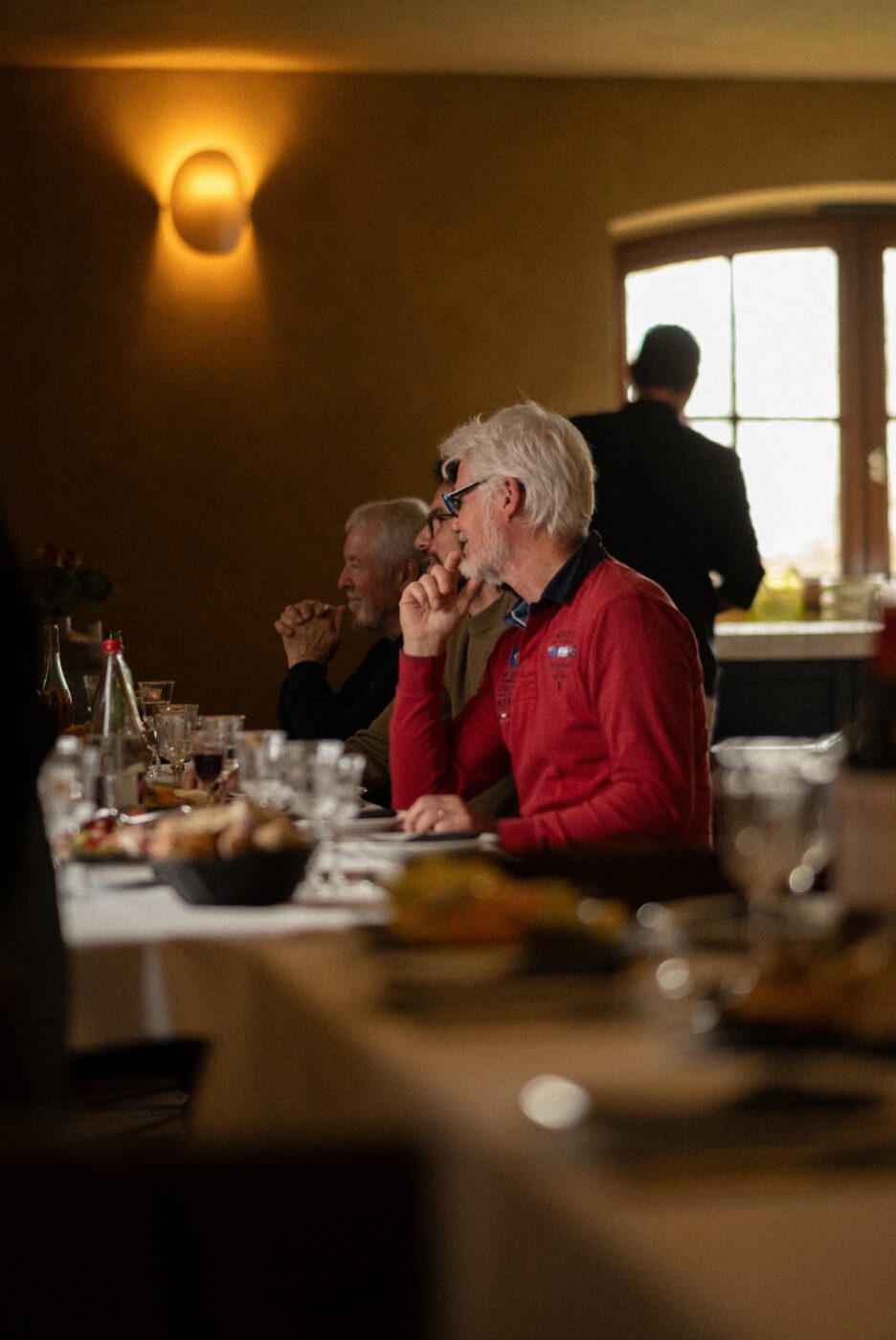 Diner et echange patrons